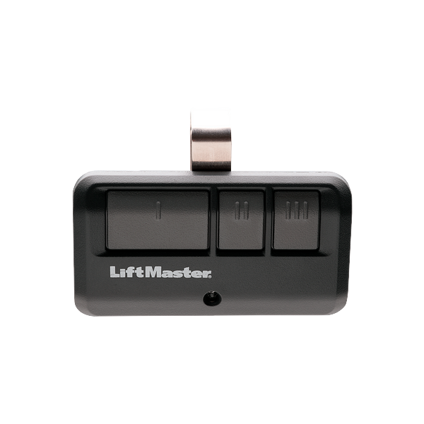 Control remoto 893LM: 3 botones, hasta 3 puertas o luces, tecnología Security+ 2.0, configuración rápida y batería duradera.