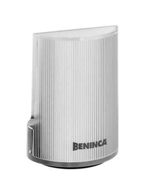 Lámpara STAR de Benincá para señalización de portón eléctrico en movimiento