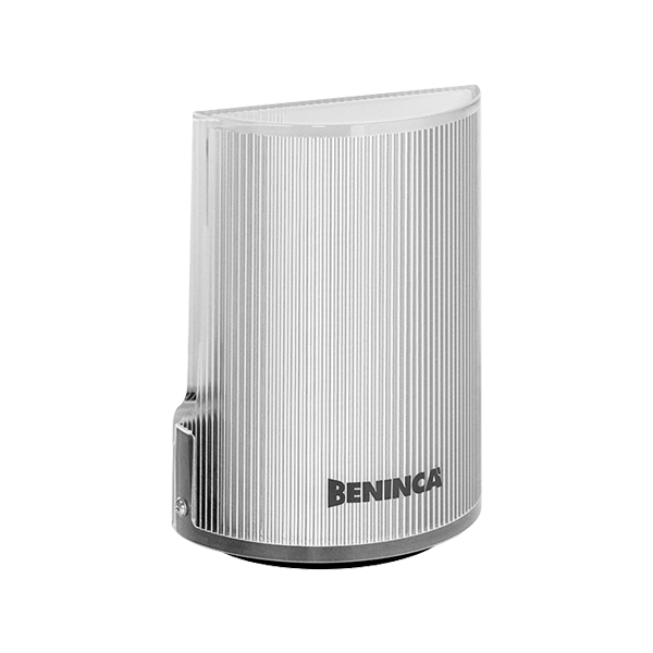 Lámpara STAR de Benincá para señalización de portón eléctrico en movimiento
